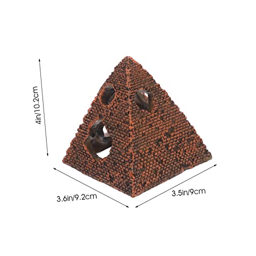 STOBOK Pyramid Accessories Embellishments Fish Tank Pyramid Prop Mini Aquarium Bridge Fish Tank Decor Fish Tank Ornament Fish Tank Props DIY Ornament Egyptian Decor Aquarium Fish Plant