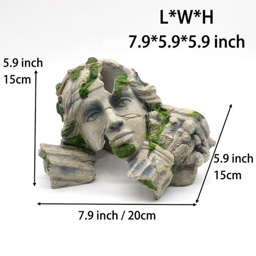 relaqcc Reptile Cave Hideout Tank Accessories Decorations, Aquarium Hideaway Cave Fish Tank Decorations for Amphibians, Betta Fish, Shrimp, Lizards, Leopard Gecko