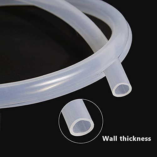 Feelers Silicone Tubing, Food Grade Pure Siliconce Hose 1/12" ID 1/4" OD 9.84ft, High Temperature Resistant Flexible Hose for Water Air Pump, Aquarium, Home Brewing, Kitchen - size: 1/12"ID-1/4"OD, style: 9.84ft length(3 Meter)