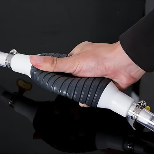 Portable Straw Pump 1pc - 39.37 Inch Flexible PVC Hose with Safety Pad & 2 Clamps, Ideal for Transferring Gas, Oil, Water & Fuel, Manual Siphon Pump for Automotive & Household Use