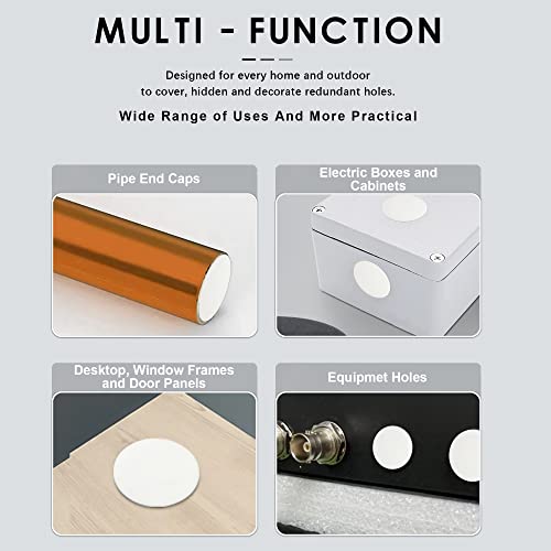 250 PCS 8 Sizes Nylon Plastic Hole Plugs White 1/4, 5/16, 3/8, 1/2, 5/8, 3/4, 7/8, 1 Inch Round Hole, Flush Type Panel Knockout Locking Plugs, Furniture Cabinet Pipe Insert End Covers Caps - size: 8 Sizes, White((1/4“-1”, 250 PCS)
