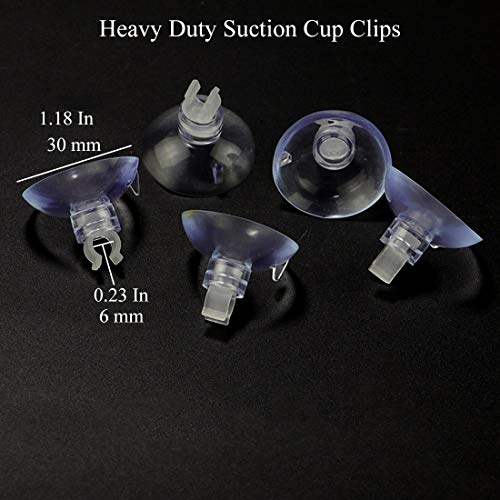 Aquarium Suction Cup Clips Air Line Tubing Holders 30 Pieces, Fit for Standard 3/16 Inch Inner Dia Tubling