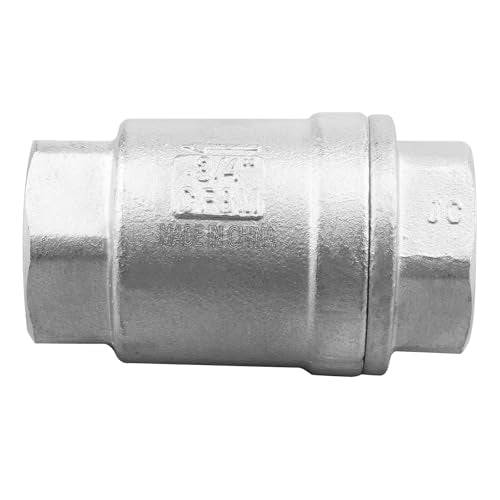 3/4 Inch Vertical Check Valve SUS304 Spring Loaded Check Valve in-line Low Cracking Pressure CF8M WOG 1000 - size: 0.75 Inch, style: Spring