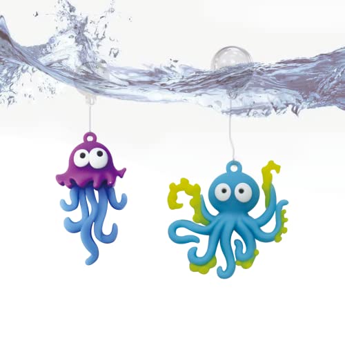 Aquarium Ornament, 2 Pcs Fish Tank Decorations Floating Decor Octopus with Floating Device,Cute Fish Tank Accessories for All Kinds of Simulated Underwater World - style: StyleC