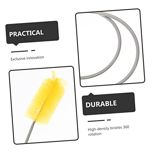 minkissy 1Set Double Ended Flexible Aquarium Cleaning Brush Set High Density Fish Tank Inlet Brush for Hard to Reach Areas for Water Outlet and Connector Cleaning