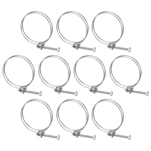 uxcell 10Pcs Double Wire Hose Clamp, 93-100mm Adjustable Stainless Steel Wire Hose Clips with M8 Bolt for Dust Collection Hose, Pump Hose Pipe - size: 93-100mm