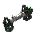BESPORTBLE Fish Tank Resin Bridge Decoration Underwater Suspension Bridge Model for Aquarium Landscaping Unique Rockery Statue Fish Hideout Craft Retro Design for Betta and Shrimp Tanks
