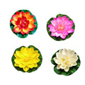 4PCS Artificial Floating Lotus Flowers – EVA Foam Pond Decor for Aquariums & Gardens