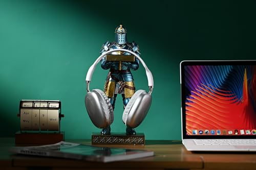 King's Guard Headphone Stand Watch Display Stand Jewelry Bracelet Necklace Holder Trays Towers Warrior Knight Mobile Phone Stand for Office & Home 12.20 Inch (Blue) - color: Blue
