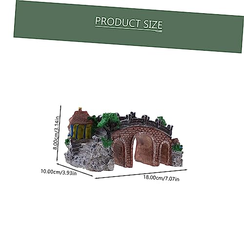 Mipcase Artificial Bridge Decor Realistic Fish Tank Bridge Aquarium Rock Set Random Color