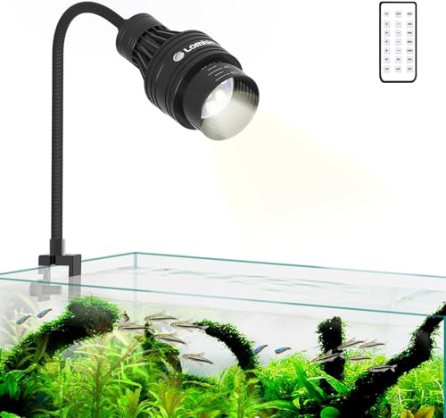 Lominie LED Aquarium Light Full Spectrum 15°-60° Adjustable Aquarium Focus Light Spotlight for Saltwater Freshwater Fish Tank（A15 Freshwater/Saltwater） - size: A15 General