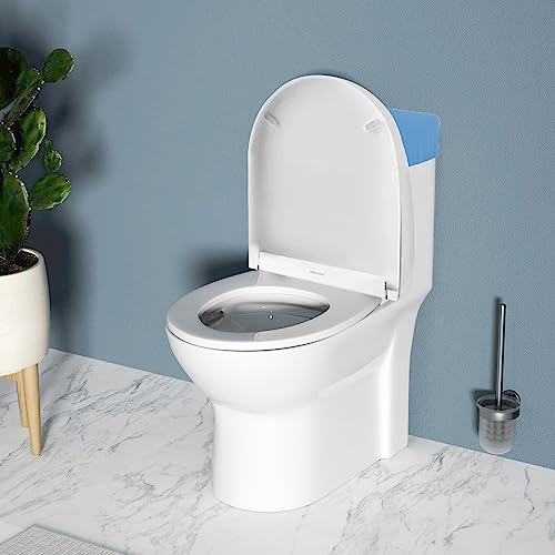 Toilet Tank Lid Cover, Bathroom Stretch Washable Spandex Toilet Tank Protector Cover with Elastic Bottom, Sky Blue - color: Sky Blue