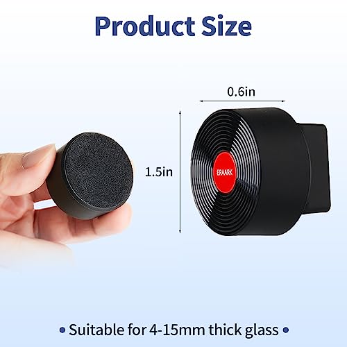 ERAARK Aquarium Magnetic Cleaner Brush for Small Glass Fish Tank Floating Cleaner Scrubber Brush Magnet Scraper Aquarium Cleaning Tools Black