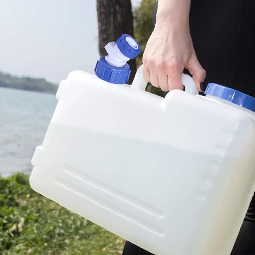 3.9 Gallon/15L Water Container with Spigot, Portable BPA Free Water Jug, Multifunction Water Tank for Camping Outdoor Hiking Picnic Supplies, Emergency Stroage, 2 Pack - size: 4 gal, 2 pack