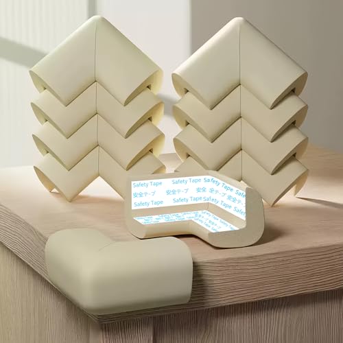 ZOMPAGO Baby Proofing Edge & Corner Guards, 10 PCS Soft NBR Foam Safety Bumpers for Furniture, Strong Adhesive,No Residue,Protects Toddlers from Sharp Corners on Tables,Cribs,Fireplaces/Glass Surfaces - size: 10PCS