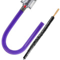 Fullclean Dryer Vent Lint Vacuum Atttachments for Dyson V15 V15s Gen5 V12 V11 V10 V9 V8 V7 Detect Absolute Cyclone Outsize Slim Vacuum Cleaner Crevice Flexible Dryer Lint Remove Tool Cleaner Kit - style: Dryer Hose and Brush Purple