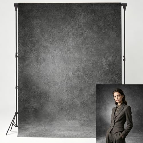 5x7 ft Gray Vintage Abstract Textured Photography Backdrop,Grey Background for Professional Studio Headshots,Portraits,Video,Product Shoots,Graduation & Events - color: Grey Textured, size: 5x7ft