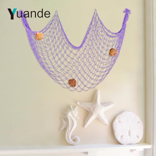 2 Pack Fish Net Decorations for Party - color: Light Purple