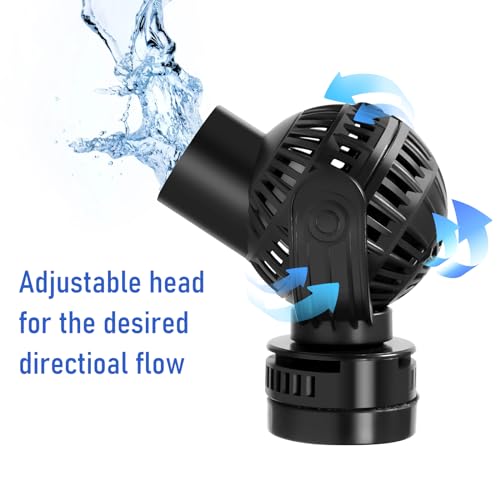 AQUANEAT Aquarium Wavemaker Circulation Pump, 1600GPH Fish Tank Powerhead, Submersible Water Pump, Magnetic Base - size: 1600GPH