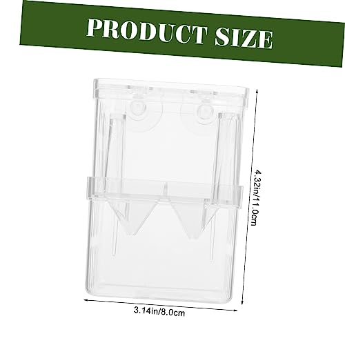VICASKY 4Pcs Small Fish Tank Isolation Boxes Suction Cup Breeding Container for Guppy Hatching Easy to Install and Clean Compact Design for Safe Fish Acclimation and Isolation
