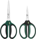 Hydroponic 2-Pack Bonsai Scissors and Plant Trimming Shears Set - Stainless Steel Pruning Shears for Indoor Gardening, Succulent Harvest, and Precision Plant Care