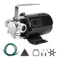 VIVOSUN 115V Water Transfer Pump, 1/10HP 330 GPH Portable Utility Pump with Water Hose Kit, Ideal for Removing Water from Gardens, Hot Tubs, Rain Barrels, Pools, Ponds, and Aquariums - size: 1/10HP-330 GPH