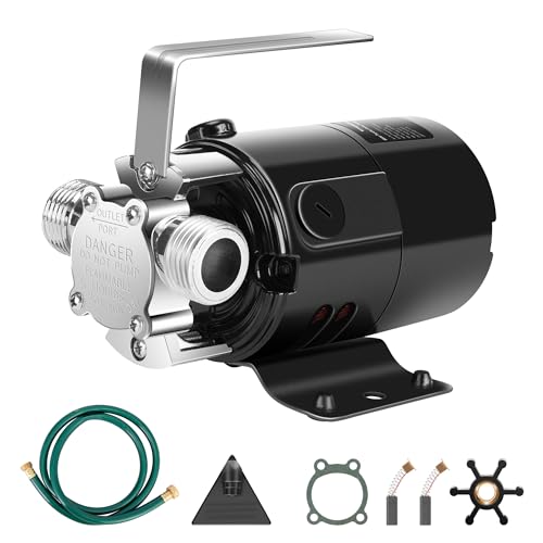 VIVOSUN 115V Water Transfer Pump, 1/10HP 330 GPH Portable Utility Pump with Water Hose Kit, Ideal for Removing Water from Gardens, Hot Tubs, Rain Barrels, Pools, Ponds, and Aquariums - size: 1/10HP-330 GPH