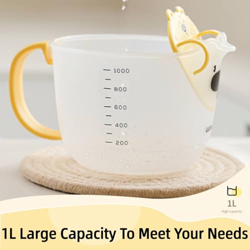 Liquid Measuring Cups,1000ml 4 Cups Plastic Measuring Cups for Liquids,Measure Cups for Home and Kitchen