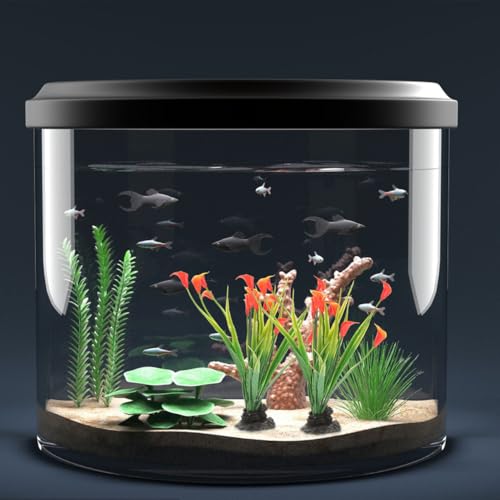 SEWACC 2Pcs Artificial Aquarium Plants for Fish Tank Decoration Realistic Plastic Fish Tank Plants for Desktop Aquarium Landscape Durable and Natural Look Accessories