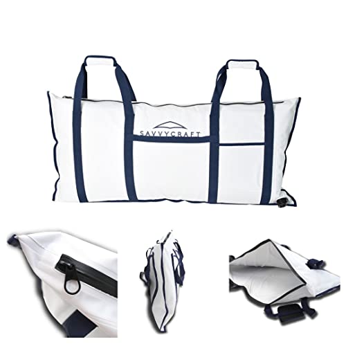 Savvycraft Waterproof Leakproof Insulated Fish Kill Bag, Heavy Duty Soft Fish Storage Bag with Easy Grip Handles, White 60" L x 20" H - style: Envelop: 60"l X 20"h