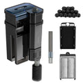 Pawfly 3 W Aquarium Filter, 15 Gallon Fish Tank Filter, 60 GPH Hang on Back Aquarium Filter with Adjustable Water Flow, Sponge, Bio Balls & Extendable Intake Tube, Ultra Quiet HOB Filter - size: 5"× 3.2"