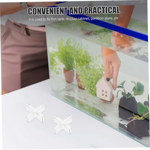 10pcs Multi-functional Transparent Plastic Glass Clamps for Display Cabinets Fish Tanks and Shelves Easy Installation Versatile Design for Various Aquarium
