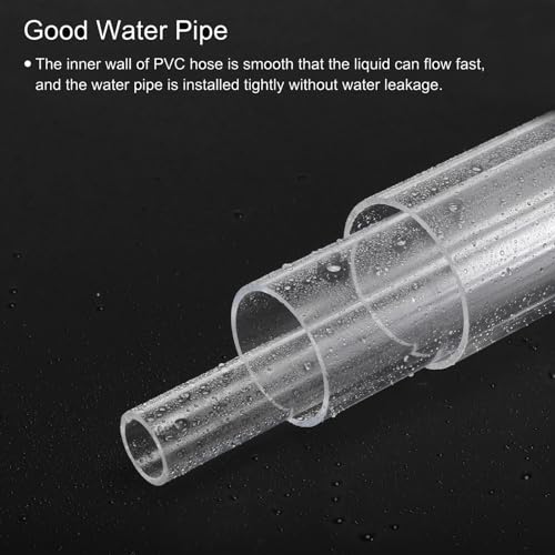 MECCANIXITY Clear PVC Rigid Tube Round Pipe 12mm(1/2"） ID 16mm(5/8"） OD 14" High Impact for Water Pipe, Aquarium, Fish Tank, Greenhouse Garden, Clear - color: Clear, size: 12mm x 16mm