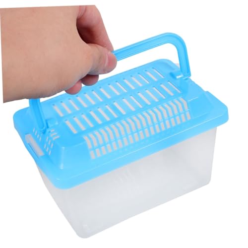 Small Aquarium Carrier Portable Fish Tank Turtle Habitat for Travel Lightweight Reptile Transport Box for Hamsters Outdoor Adventures