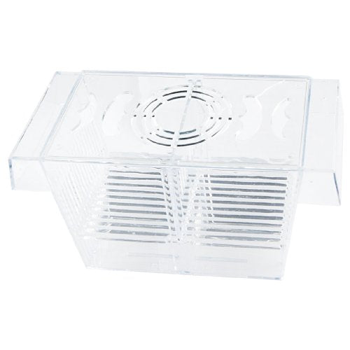 Ruilogod Aquarium Plastic Two Parts Fish Spawn Hatchery Breeder Case Box