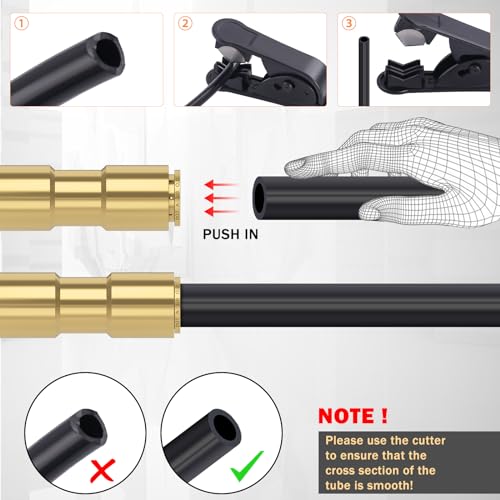 CheeMuii 6 PCS 3/8 Brass DOT Air Line Fitting Straight Union Quick Connect Fittings 3/8 Air Hose DOT Air Fittings for Semi Truck Trailers Industry Air System - size: 3/8IN-6PCS