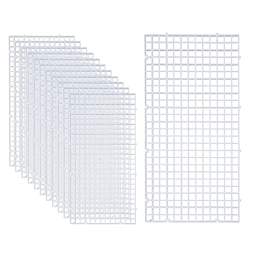ALEGI 12 Pcs Aquarium Fish Tank Divider Plastic Egg Crate Aquarium Filter Bottom Tray Grid Isolation Board Partition Net Pane Separator (S 12pcs) - size: S 12pcs