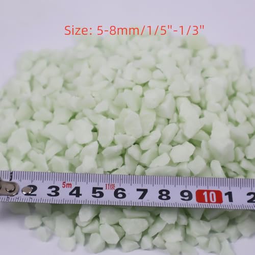 Glow in the Dark Gravel Stones,Aquarium Gravel,Aquarium Sand,Decorative Glow Gravel Rocks for Fairy Garden Fish Tank Succulents Pot Vase Filler Decor, 1 Pound (Blue Green, 5-8mm) - color: Blue Green, size: 5-8mm