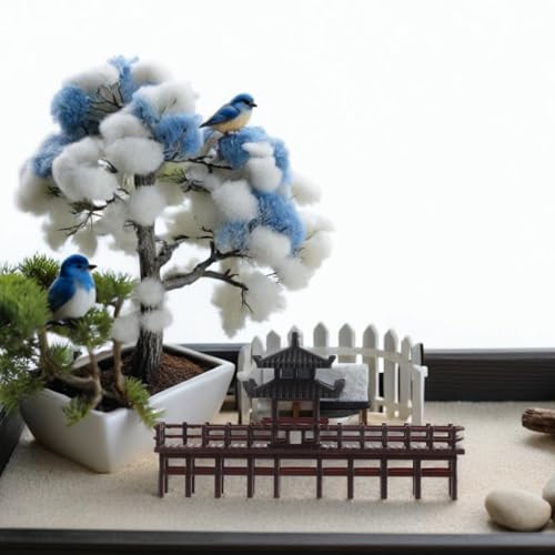 Miniature Pavilion Model Chinese Style Bridge Ornament for Aquarium and Bonsai Decor Compact Ancient Architecture Statue for Micro Landscape