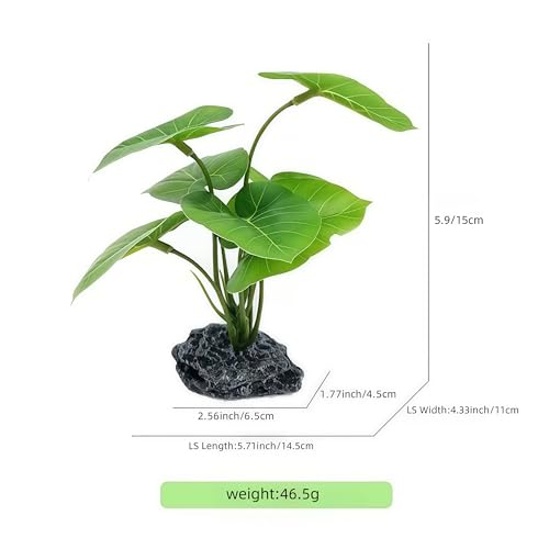 JGbaby Artificial Aquarium Plants,Fish Tank Decorations Betta Leaf Hammock 7in Realistic Silk & Plastic Plants, Hideout Decor for Betta. Goldfish,Reptiles,Small Tanks (Green Type-A) - color: Green Type-a, size: 7 inches