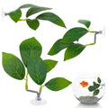 3 Pcs Betta Fish Leaf Pad, Betta Leaf Hammock Fish Tank Decorations Aquarium Decor Simulating The Natural Habitat for Sleeping Resting Hiding Playing Breeding with Plastic Suction Cup