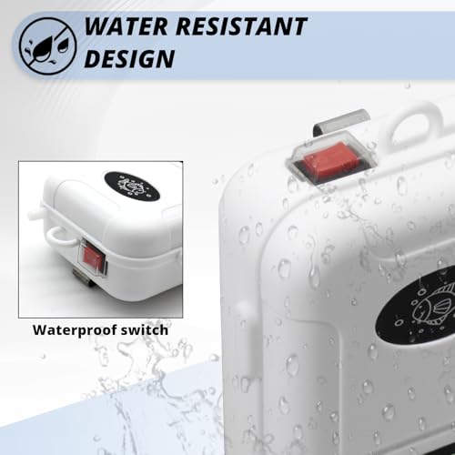 Battery Powered Fish Aerator, Aerator for Fishing Bucket 6 Gallons, Portable Fish Bubbler, Suitable for Fish Tank, Fish Bucket in Outdoor Fishing - style: 2 Air Stones and 2 Hoses