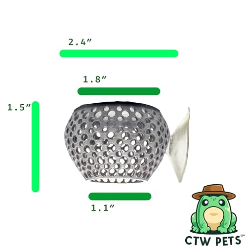 CTWPets Natural Betta Bulb Hide | Betta Rest Fish Tank Ornament | Aquarium Cave with Suction Cup for Small Fish Tank, Betta Habitat, Shrimp Hideout, Aquatic Decor (Silver) - color: Silver