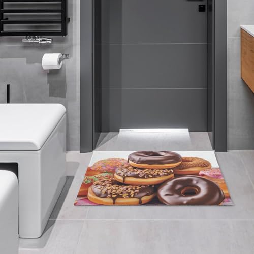 Outdoor Door Mat 15.7" X 23.6" Non-Slip Doormat Donuts Chocolate Front Door Mats Quick Dry Welcome Mats for Outdoor Indoor Entrance Mat Home Decor Floor Mats for Patio - color: Donuts Chocolate