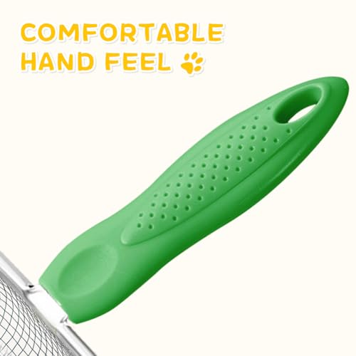 Metal Cat Litter Scoop,Sturdy Litter Cleaner Corner Shovel,Stainless Steel Mesh Litter Shovel,Easy to Clean Reptile Terrarium Sand Waste(Green)-Christmas - color: Green, size: L