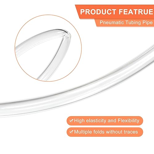 MECCANIXITY PU Air Line Tubing Hose 10mmx6.5mm 295ft 90M Transparent for Fluid Transfer - color: Transparent, size: OD10mm*ID6.5mm 295ft (90 Meters)
