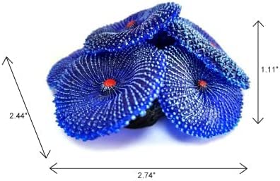 4Pcs Artificial Coral, Faux Coral Ornaments, Aquarium Decorations for Fish Tank Aquarium, Fish Cave Hideout Decoration Landscape (Blue)