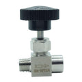 1 Piece Stainless Steel 304 Instrument Gas Needle Valve 1/4" NPT Male x 1/4 NPT Female - size: Straight 1/4" NPT M x F