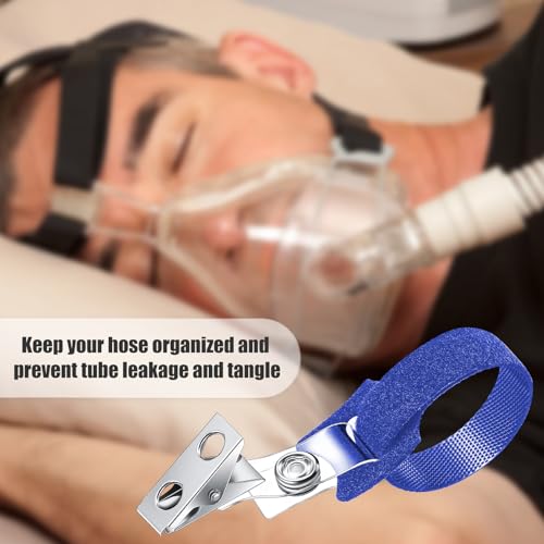 Yinkin 12 Pcs Hose Holder Clip Oxygen Tube Clips Entanglement Proof Hose Holder Secure for Uninterrupted Sleep Supplies(Blue) - color: Blue