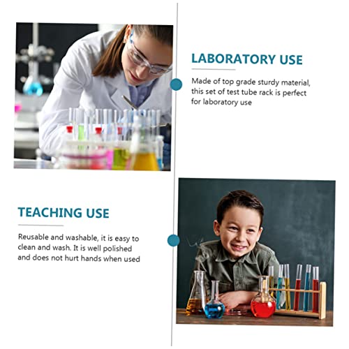 PRETYZOOM 3Pcs Detachable PVC Test Tube Rack Laboratory Tube Holder Stand for Science Experiments Test Storage Organizer for Boys and Girls Chemistry
